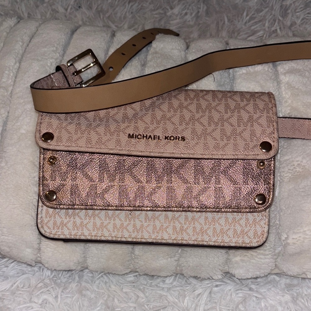 Michael Kors Pink and Tan Women's Bag